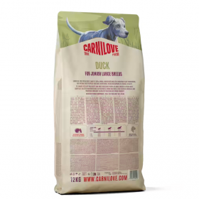 Ултра премиум суха храна за подрастващи кучета от едри породи Carnilove TRUE FRESH Duck Dry Food for Junior Large Breeds с 60% прясно патешко месо 1,5 кг